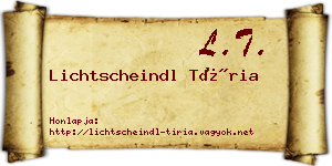 Lichtscheindl Tíria névjegykártya